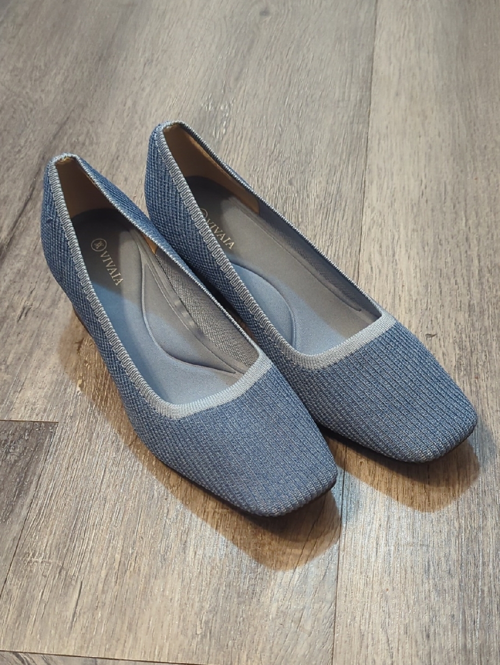 Vivaia Melody Square Toe Chunky Heel Shoes